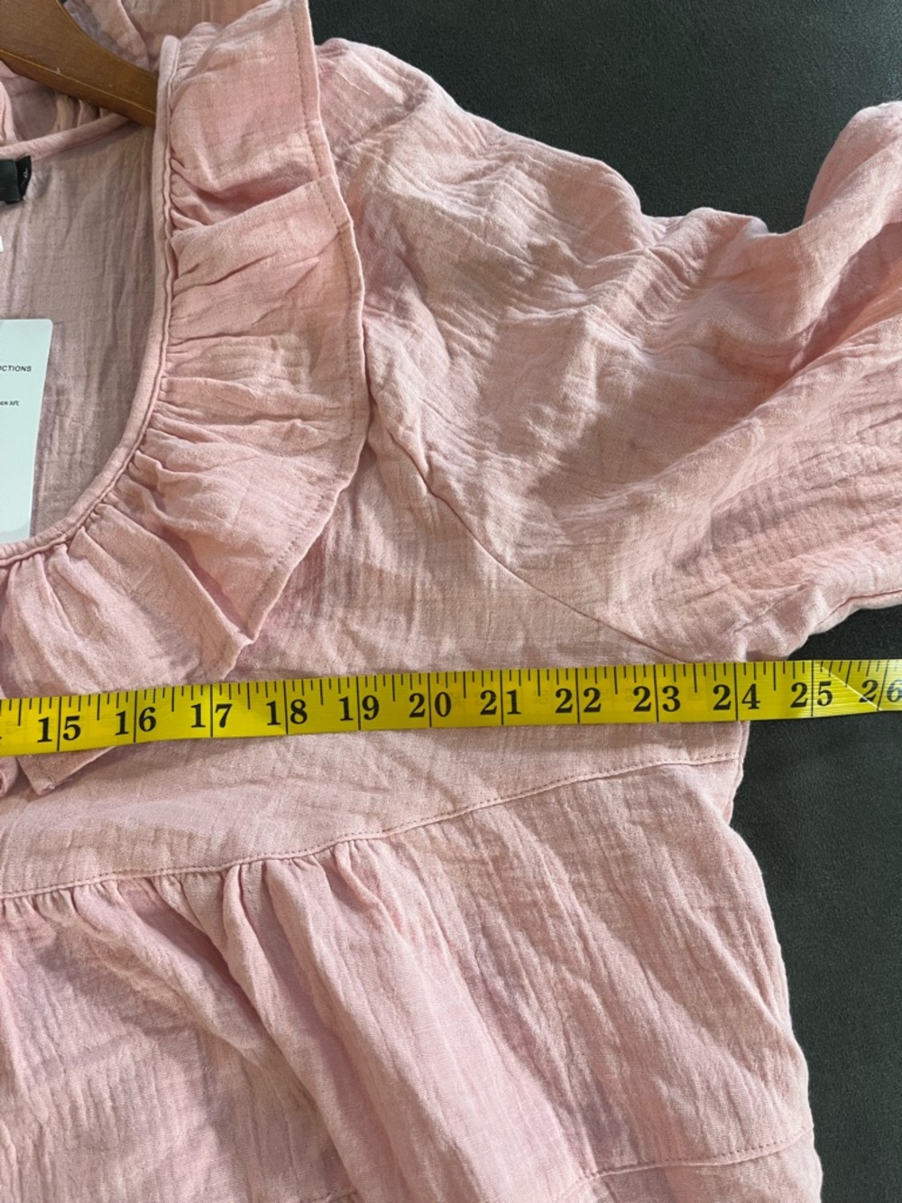 Zesica Pink Ruffle Babydoll Top Textured Gauze Vacation resort size XL NWT - Picture 10 of 10